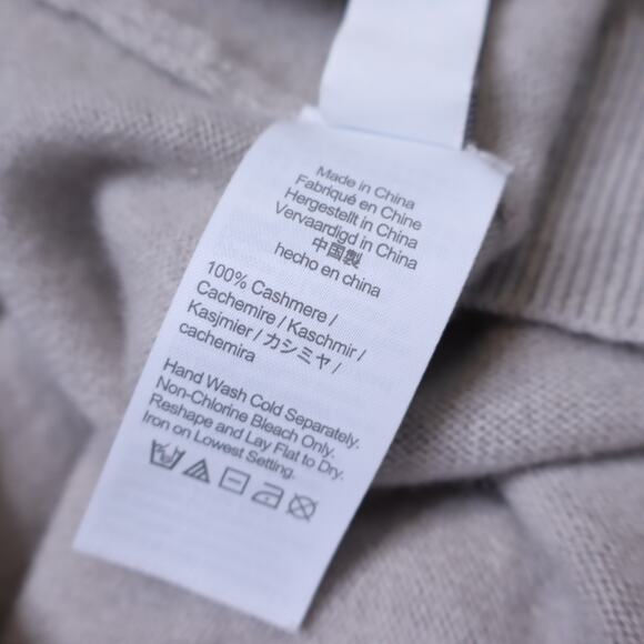 J. CREW Cashmere Relaxed V Neck Sweater Heather Fog Long Sleeve Women's L - Picture 10 of 10